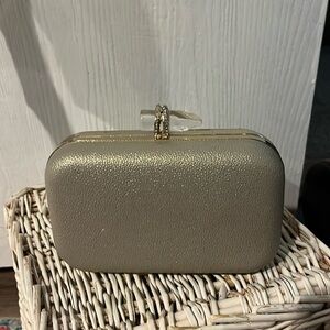 Lulu Townsend gold clutch